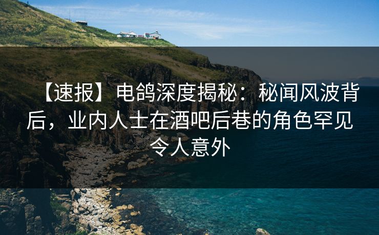 【速报】电鸽深度揭秘：秘闻风波背后，业内人士在酒吧后巷的角色罕见令人意外
